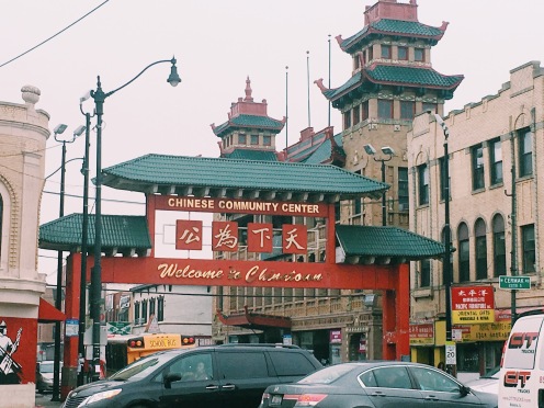 Entrance to the original Chinatown. Chinatown Public Library and CTA Cermak-Princeton station is steps away.